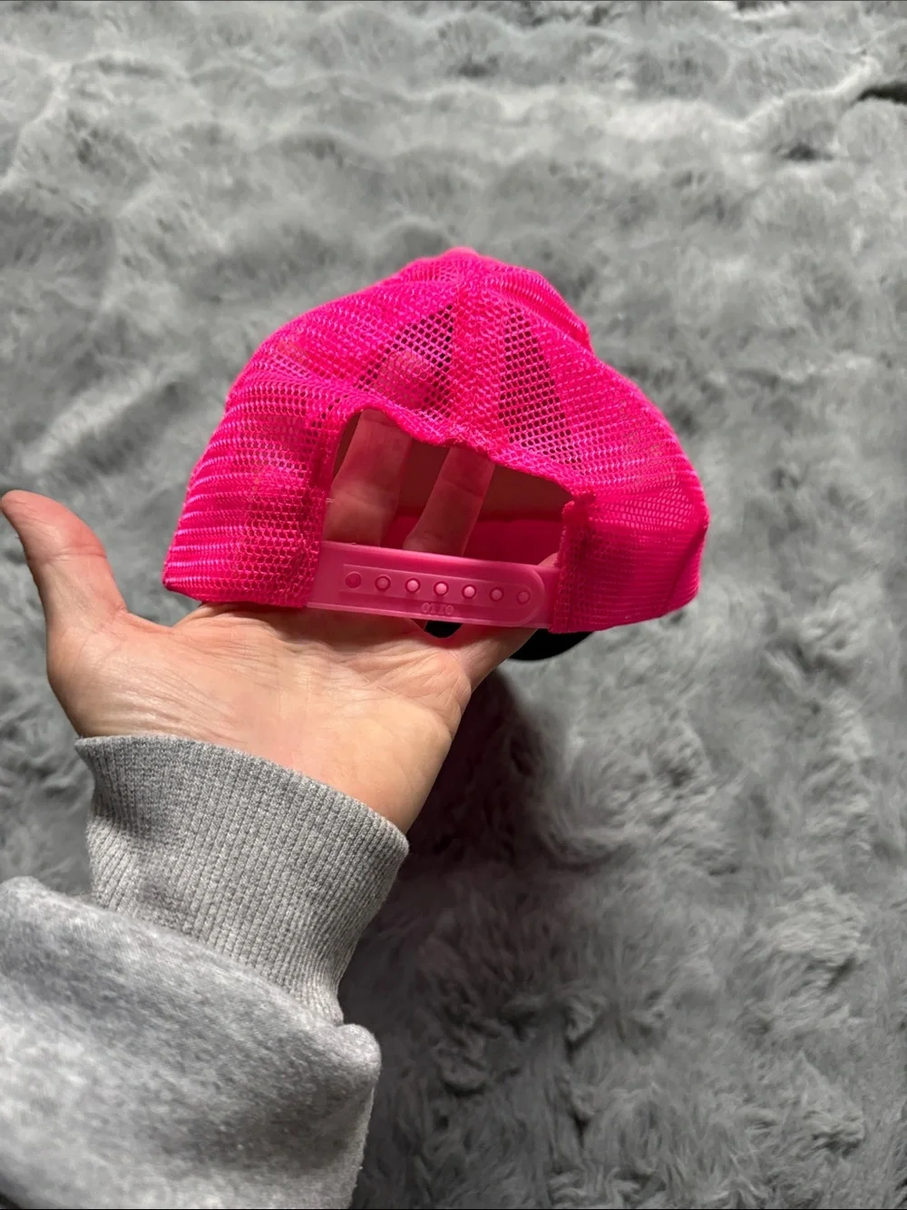 OTTO Pink and Black Trucker Hat with Gold 'BEER' Glitter